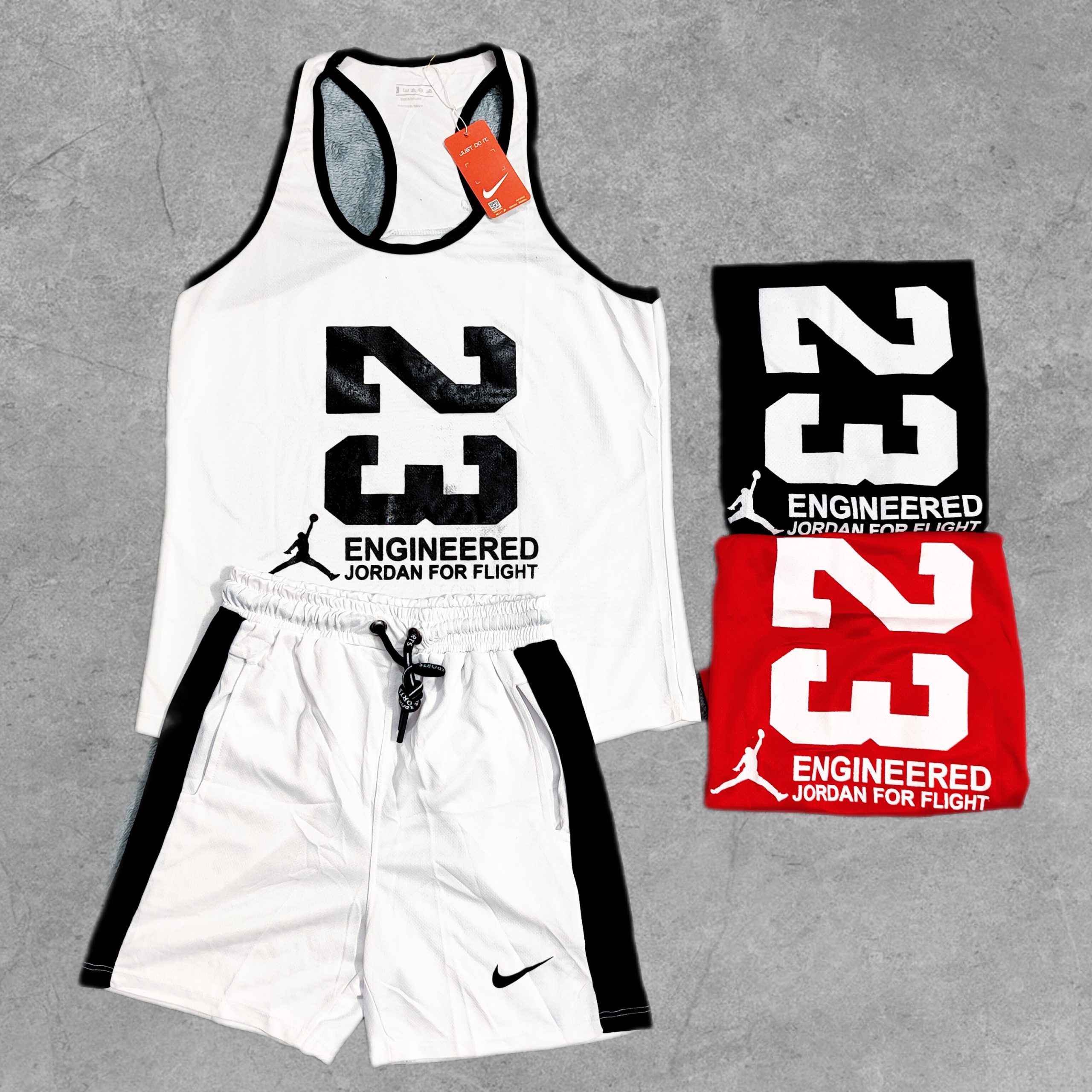 ست رکابی شلوارک  بدنسازی جردن و ست بدنسازی جردن